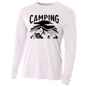 camping mountains forrest tent Cooling Performance Long Sleeve Crew