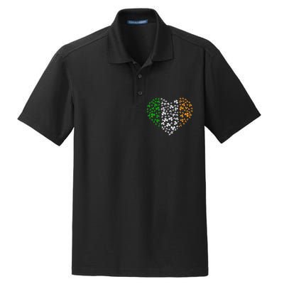 Cute Matching Family Shamrock Heart St. Patricks Day Awesome Dry Zone Grid Polo