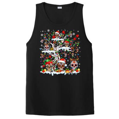 Colorful Mexican Floral Skulls On Christmas Tree Family PosiCharge Competitor Tank