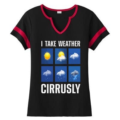 Cute Meteorologist For Weather Meteorology Report Ladies Halftime Notch Neck Tee