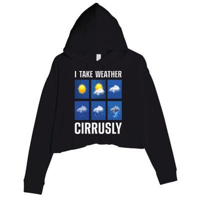 Cute Meteorologist For Weather Meteorology Report Crop Fleece Hoodie