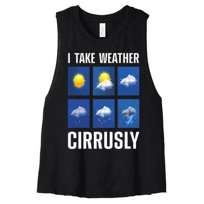 Cute Meteorologist For Weather Meteorology Report Women's Racerback Cropped Tank