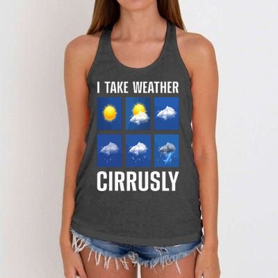 Cute Meteorologist For Weather Meteorology Report Women's Knotted Racerback Tank