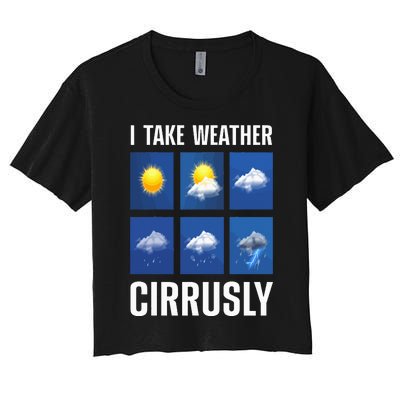 Cute Meteorologist For Weather Meteorology Report Women's Crop Top Tee