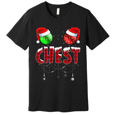 Chestnuts Matching Family Funny Chest Nuts Christmas Couples Premium T-Shirt