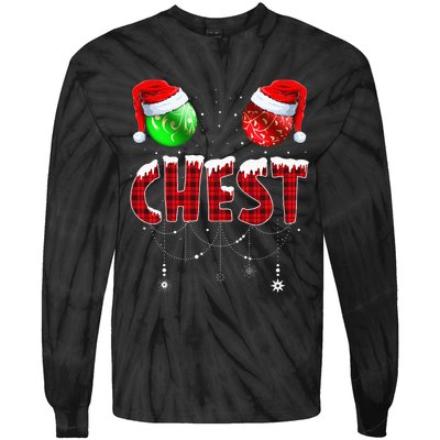 Chestnuts Matching Family Funny Chest Nuts Christmas Couples Tie-Dye Long Sleeve Shirt