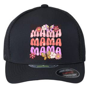 Checkered Mama Flowers Butterfly Flexfit Unipanel Trucker Cap