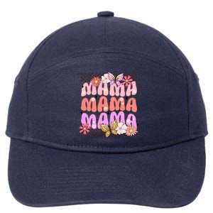 Checkered Mama Flowers Butterfly 7-Panel Snapback Hat