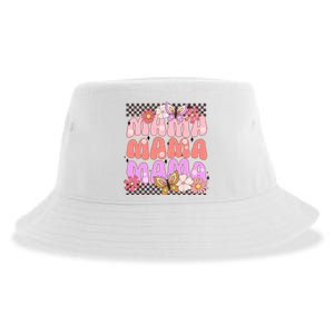 Checkered Mama Flowers Butterfly Sustainable Bucket Hat