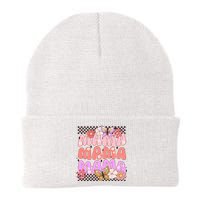 Checkered Mama Flowers Butterfly Knit Cap Winter Beanie