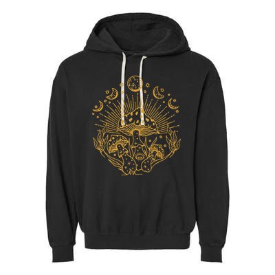 Cottagecore Mushrooms Fungi Goblincore Aesthetic Mycology Garment-Dyed Fleece Hoodie