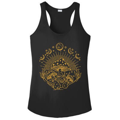 Cottagecore Mushrooms Fungi Goblincore Aesthetic Mycology Ladies PosiCharge Competitor Racerback Tank