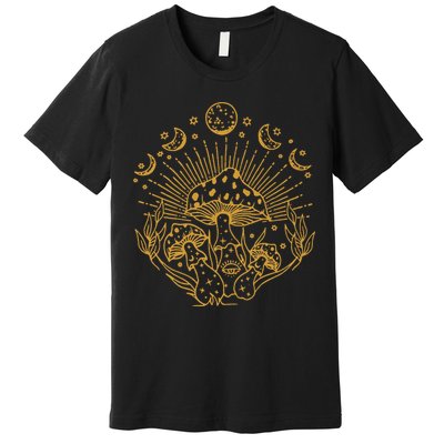 Cottagecore Mushrooms Fungi Goblincore Aesthetic Mycology Premium T-Shirt