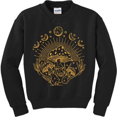 Cottagecore Mushrooms Fungi Goblincore Aesthetic Mycology Kids Sweatshirt