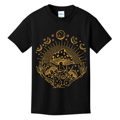 Cottagecore Mushrooms Fungi Goblincore Aesthetic Mycology Kids T-Shirt