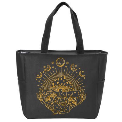 Cottagecore Mushrooms Fungi Goblincore Aesthetic Mycology Zip Tote Bag