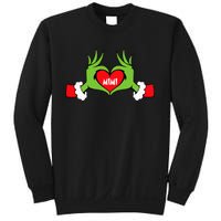 Christmas Mimi Funny Elf With Cute Heart Hands Christmas Sweatshirt