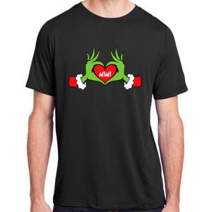 Christmas Mimi Funny Elf With Cute Heart Hands Christmas Adult ChromaSoft Performance T-Shirt