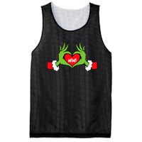 Christmas Mimi Funny Elf With Cute Heart Hands Christmas Mesh Reversible Basketball Jersey Tank