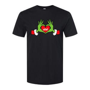 Christmas Mimi Funny Elf With Cute Heart Hands Christmas Softstyle CVC T-Shirt