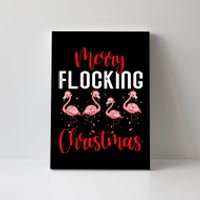 Christmas Merry Flocking Christmas Flamingo Canvas