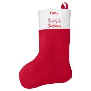 Christmas Merry Flocking Christmas Flamingo Felt Holiday Christmas Stocking