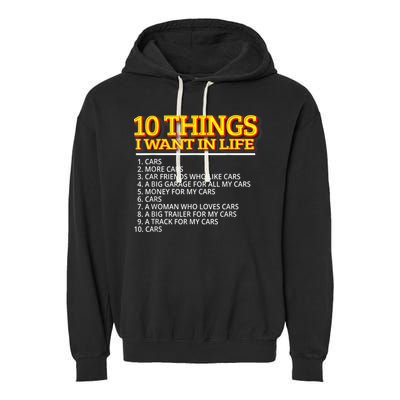 Car Mechanic For Men Garment-Dyed Fleece Hoodie