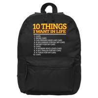Car Mechanic For Men 16 in Basic Backpack