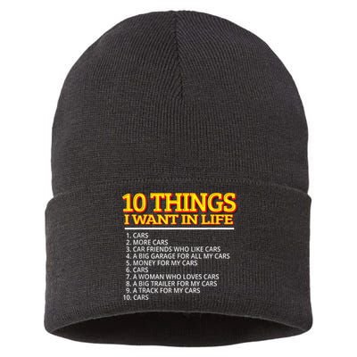 Car Mechanic For Men Sustainable Knit Beanie