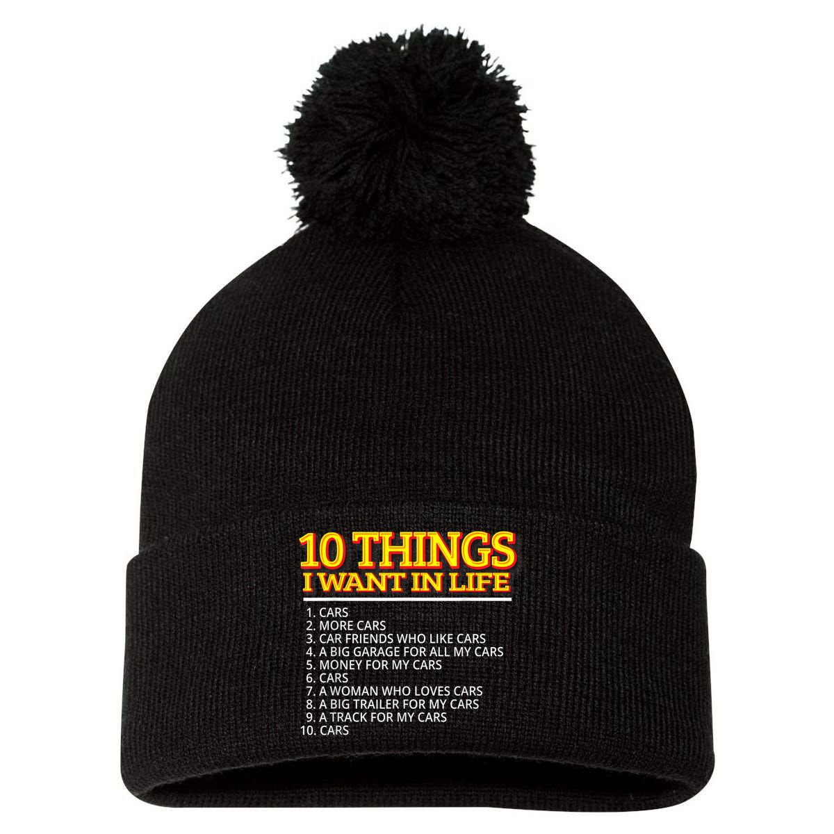 Car Mechanic For Men Pom Pom 12in Knit Beanie