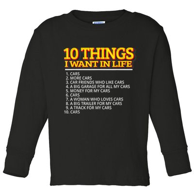 Car Mechanic For Men Toddler Long Sleeve Shirt