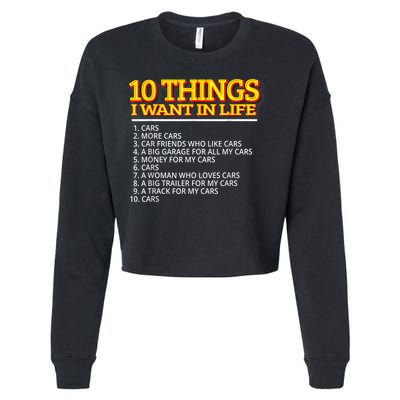 Car Mechanic For Men Cropped Pullover Crew