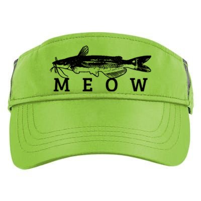 Catfish Meow Funny Catfishing Fishing Fisher Gift Adult Drive Performance Visor