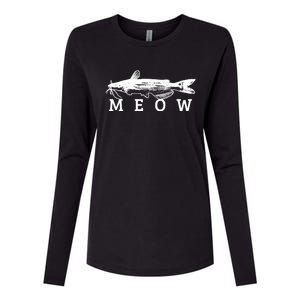 Catfish Meow Funny Catfishing Fishing Fisher Gift Womens Cotton Relaxed Long Sleeve T-Shirt