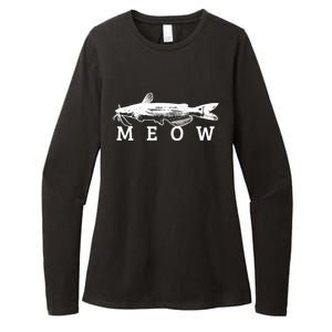 Catfish Meow Funny Catfishing Fishing Fisher Gift Womens CVC Long Sleeve Shirt