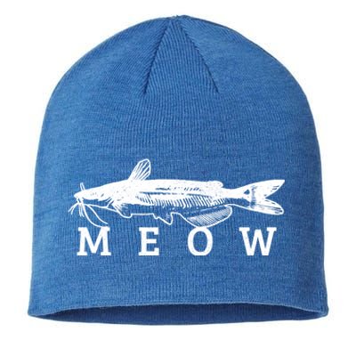 Catfish Meow Funny Catfishing Fishing Fisher Gift Sustainable Beanie