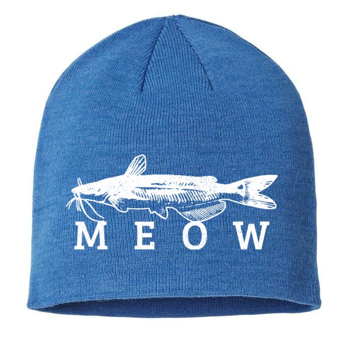 Catfish Meow Funny Catfishing Fishing Fisher Gift Sustainable Beanie