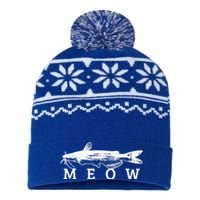 Catfish Meow Funny Catfishing Fishing Fisher Gift USA-Made Snowflake Beanie