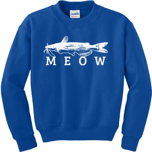 Catfish Meow Funny Catfishing Fishing Fisher Gift Kids Sweatshirt