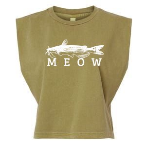 Catfish Meow Funny Catfishing Fishing Fisher Gift Garment-Dyed Women's Muscle Tee