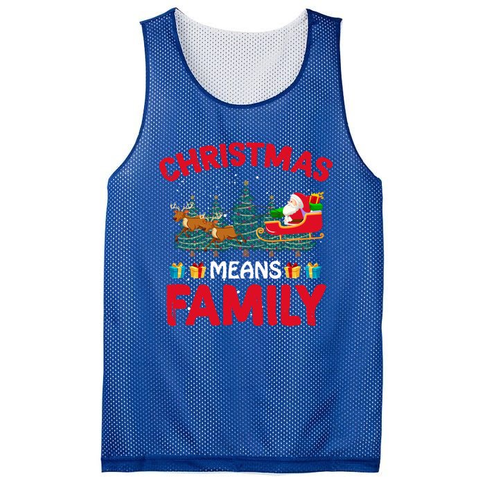 Christmas Means Family Meaningful Gift Mesh Reversible Basketball Jersey Tank