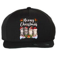 Cat Meowy Family Matching Christmas Pajamas Santa Cats Xmas Wool Snapback Cap