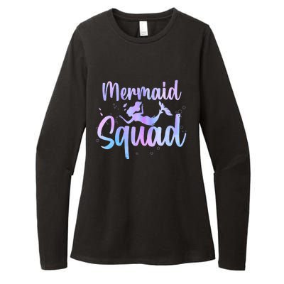 Cute Mermaid For Women Girl Kids Sea Mermaid Birthday Squad Womens CVC Long Sleeve Shirt