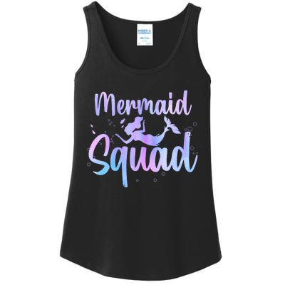 Cute Mermaid For Women Girl Kids Sea Mermaid Birthday Squad Ladies Essential Tank