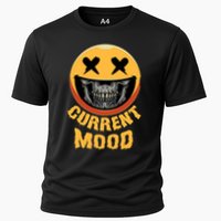 Current Mood Funny Halloween Skeleton Cooling Performance Crew T-Shirt