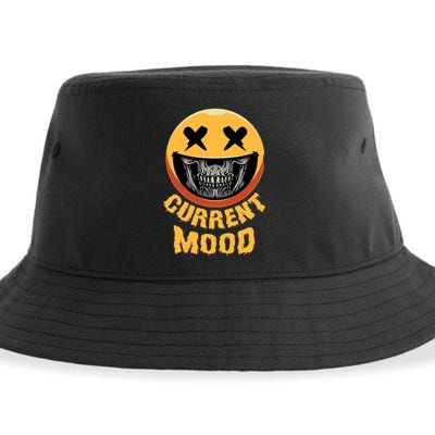 Current Mood Funny Halloween Skeleton Sustainable Bucket Hat