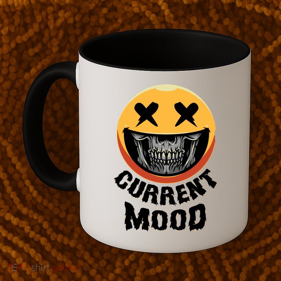 Current Mood Funny Halloween Skeleton Mug