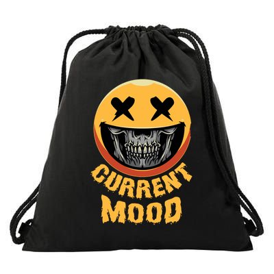 Current Mood Funny Halloween Skeleton Drawstring Bag