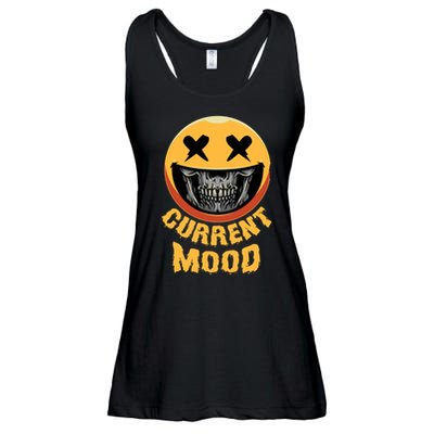 Current Mood Funny Halloween Skeleton Ladies Essential Flowy Tank