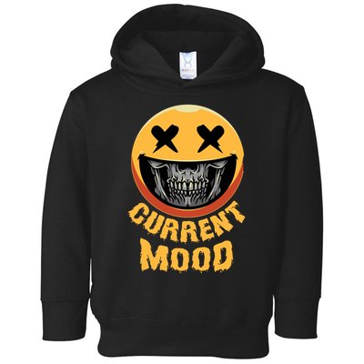 Current Mood Funny Halloween Skeleton Toddler Hoodie